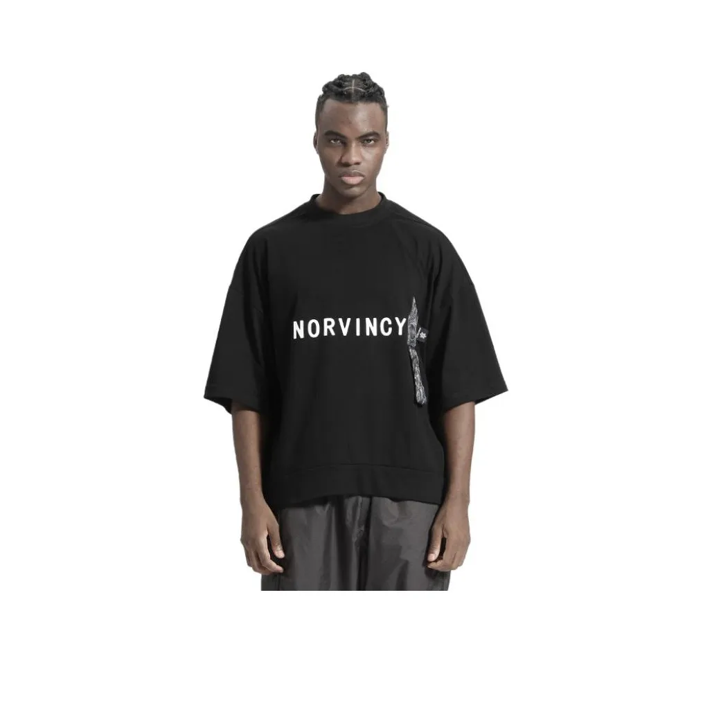 NORVINCY Комфортный и дышащий отводящий пот 100% хлопок короткий рукав футболка унисекс