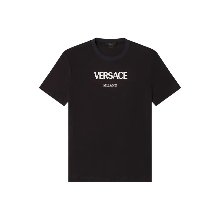 VERSACE Мужские черные T-рубашки