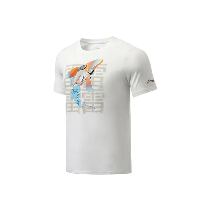 LINING RUNNING Collection Стандартный Белый Мужская Футболка