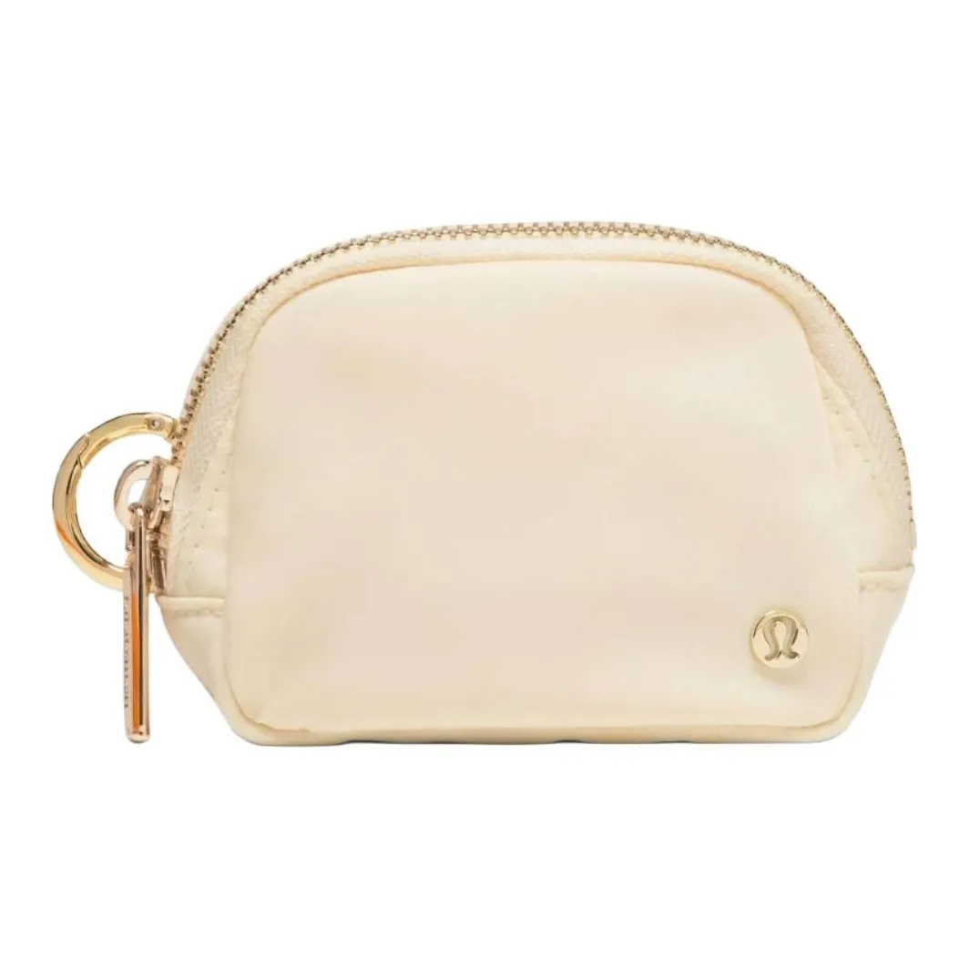 lululemon Everywhere Нейлон Монета Кошелек Нано Унисекс Кремово-желтый