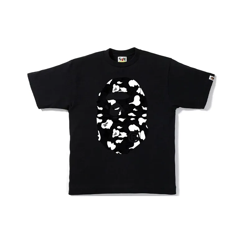 A BATHING APE Stripe Abc Camo Big Ape Head Tee
