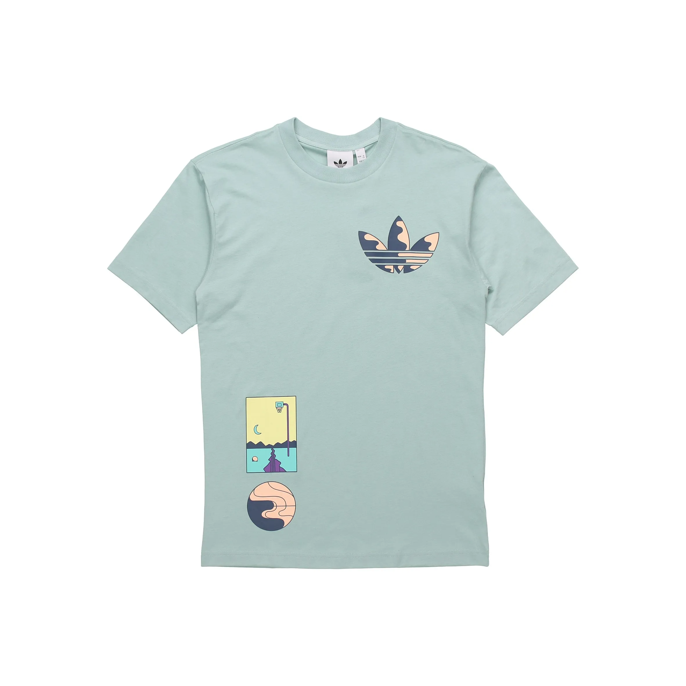 Adidas Originals T-Shirt Мужская Серый Зеленый