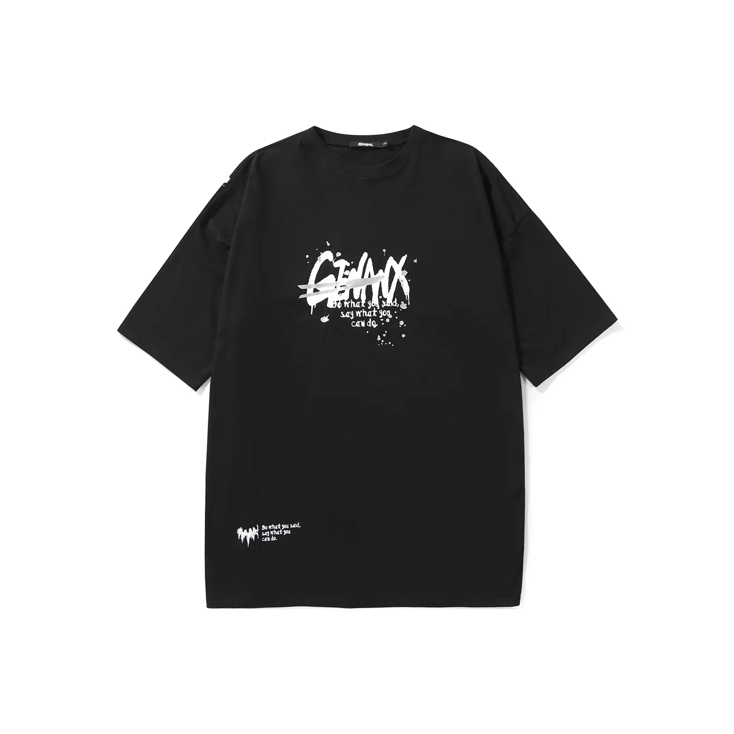 GENANX Прямой крой рукав длиной до локтя рубашка унисекс черный