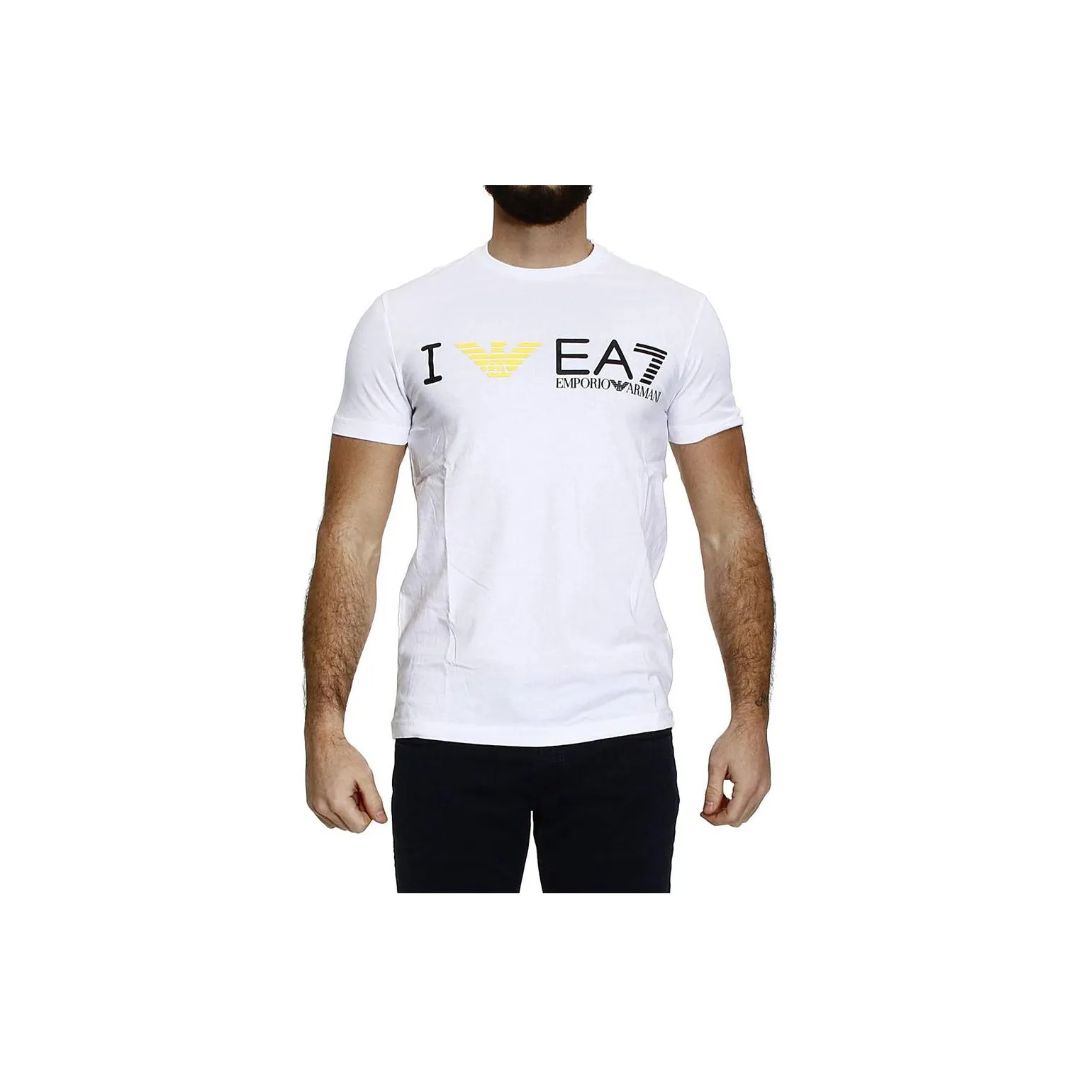 EMPORIO ARMANI EA7 Белая Мужская T-Рубашка