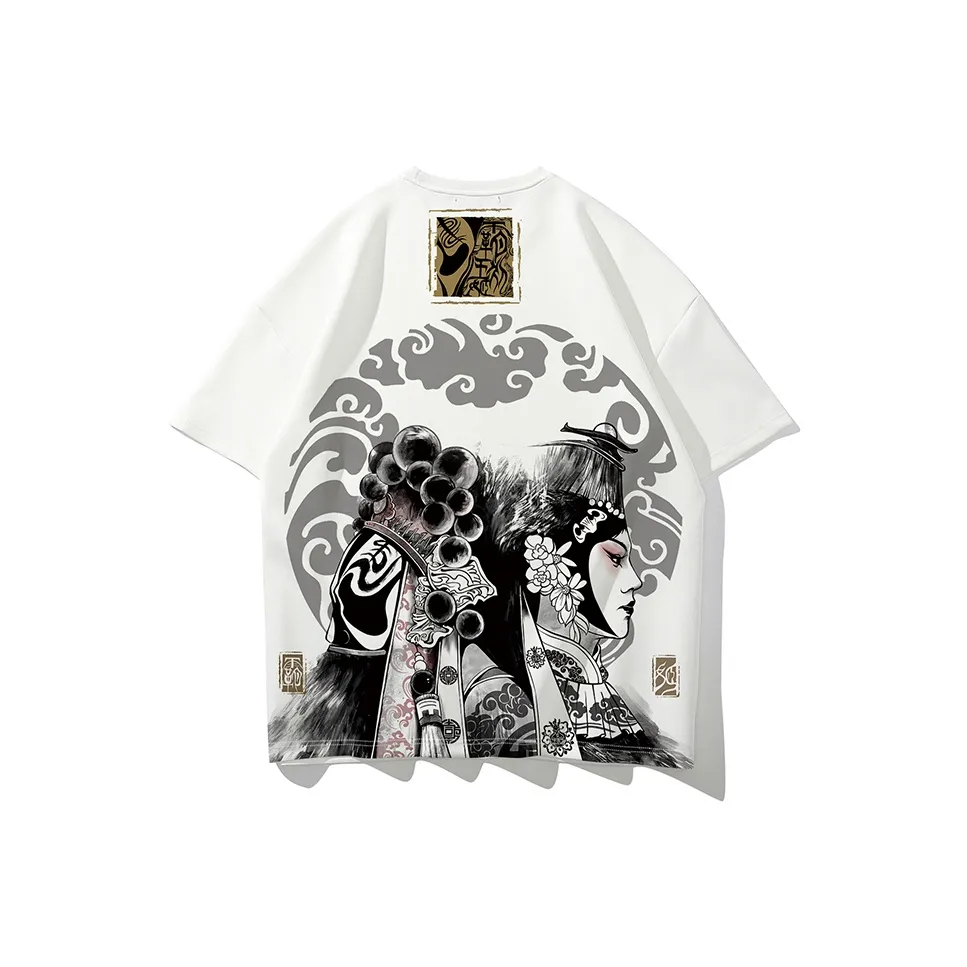 SANSYAS Прямой крой T-рубашка унисекс белого цвета