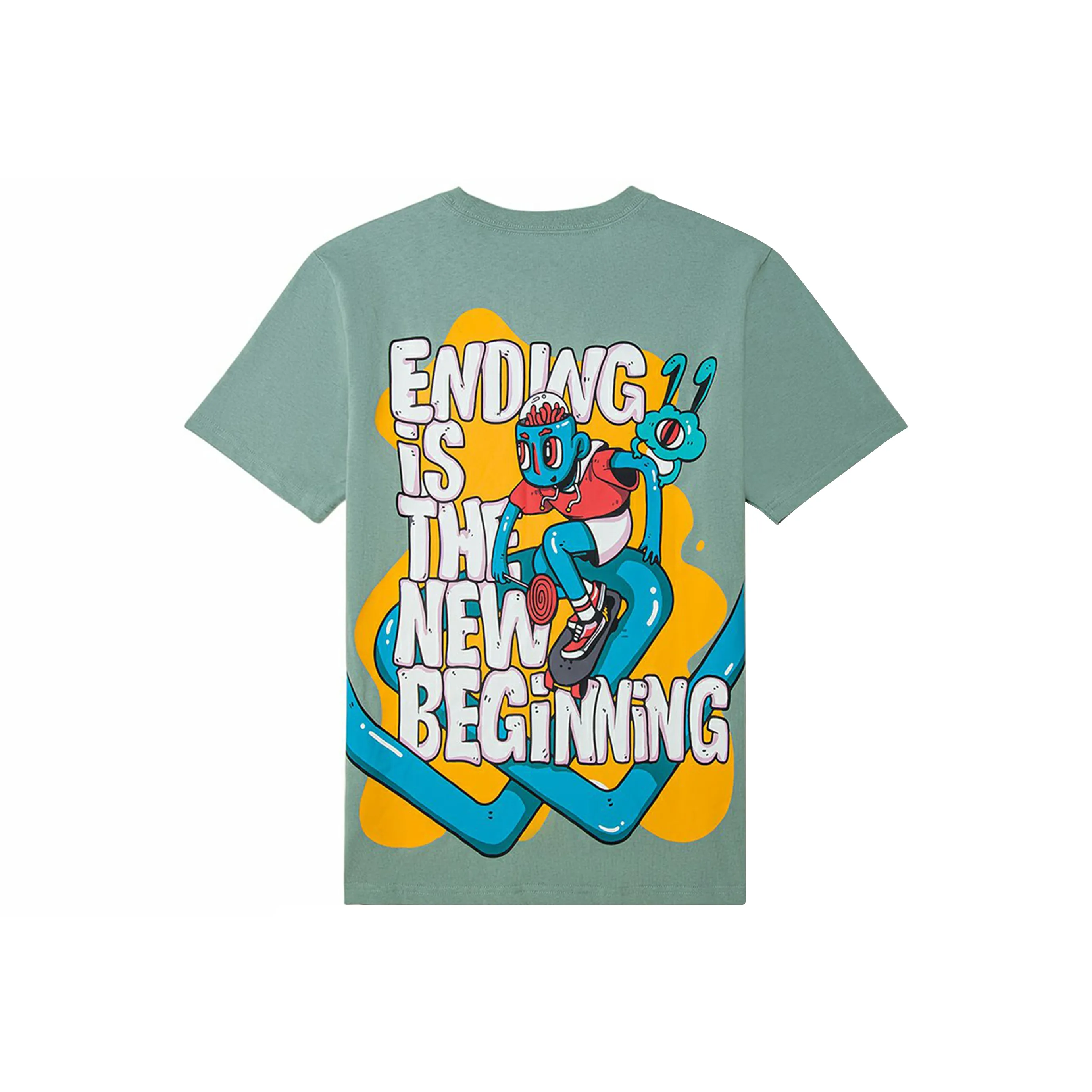 VANS Зеленая Унисекс Футболка