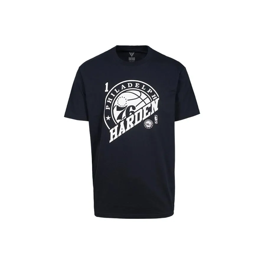 NBA 76ers T Shirts Men's Black