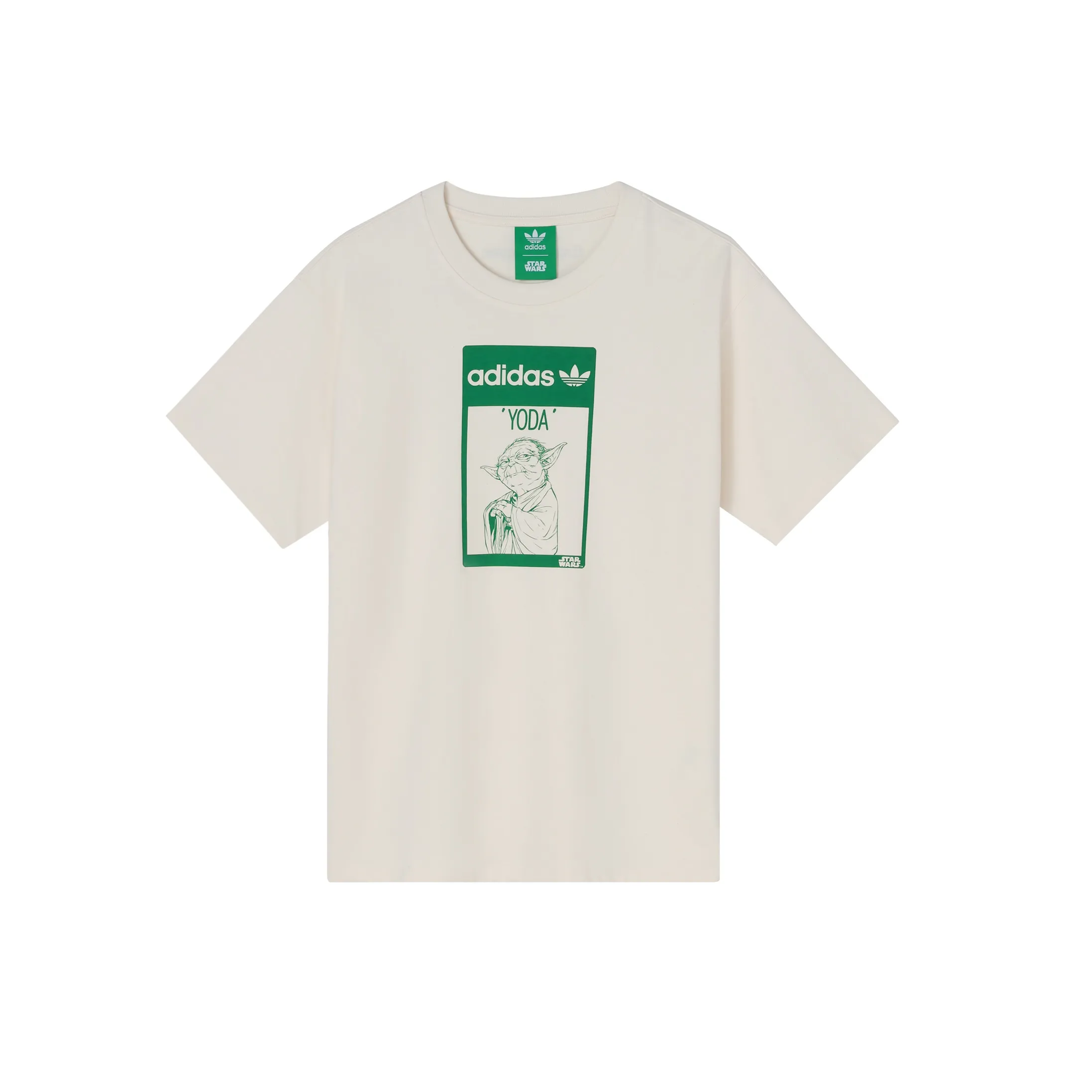 Adidas Originals Рукав с оборванным плечом T-рубашка Унисекс Экрю