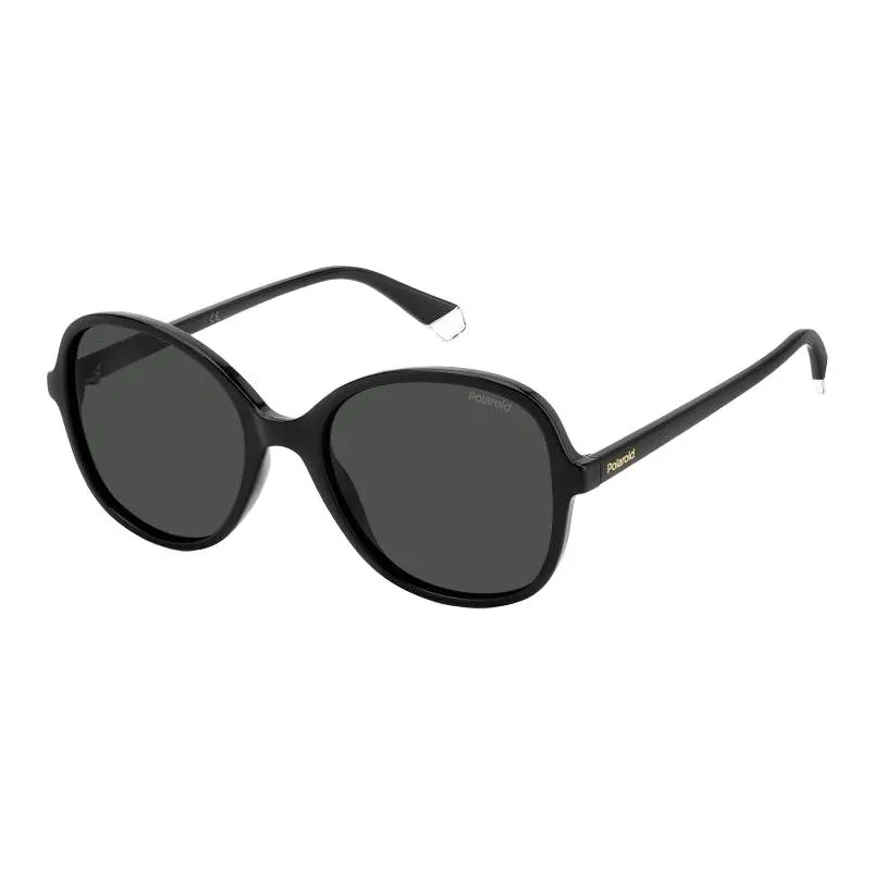 Polaroid Plastic Irregular Shape Sunglasses Women's Black