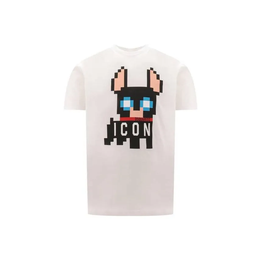 Dsquared2 Icon Pixel Printed Crewneck T Shirt