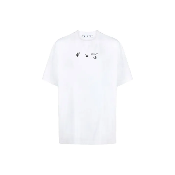 OFF Белый SS21 T-Рубашка Свободного кроя Мужская Белая