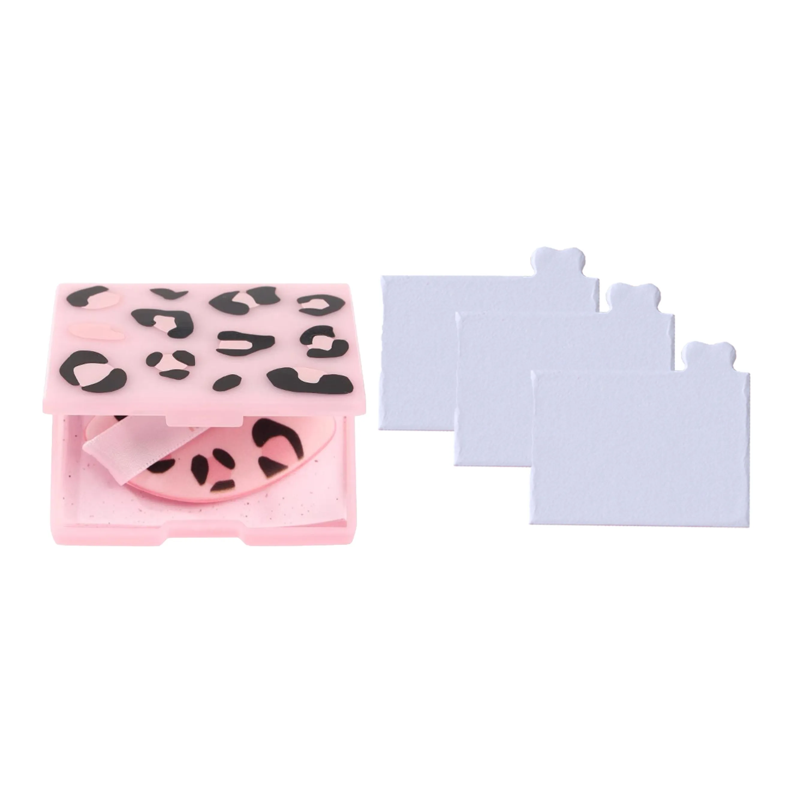 GUOXIAONIU Леопардовый принт абсорбирующая бумага набор из четырех предметов для макияжа инструмент для макияжа наклейка