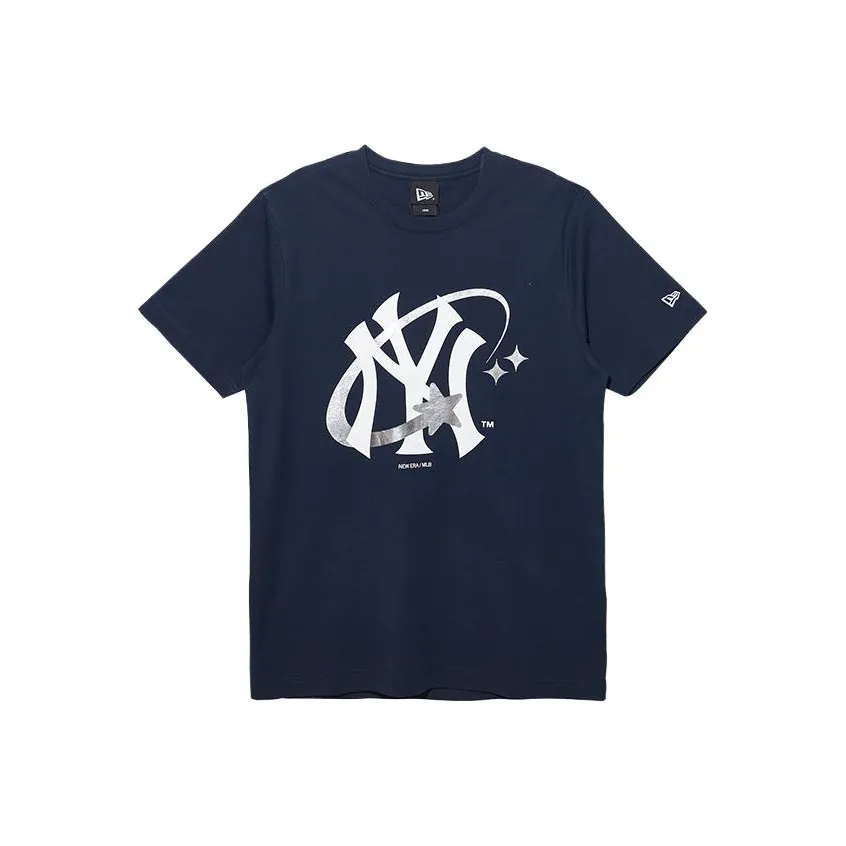 New Era Темно-синяя унисекс футболка
