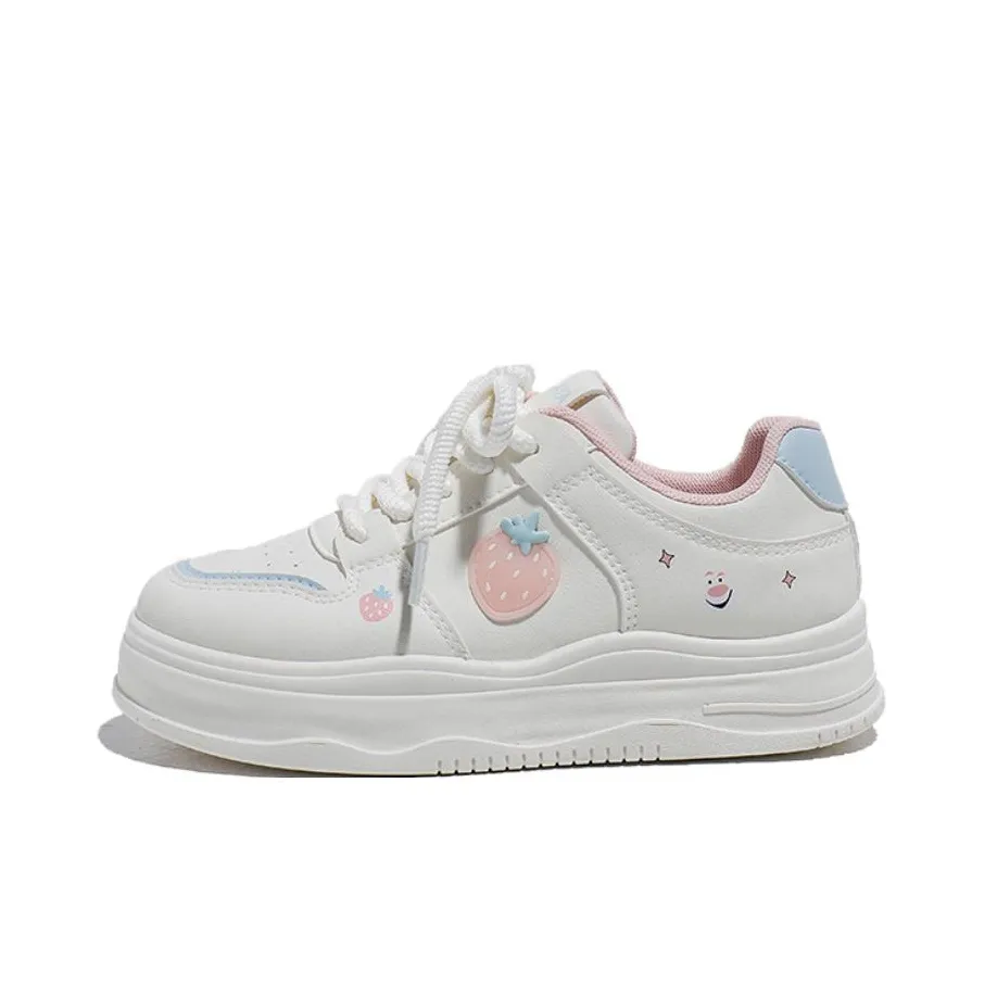 Babaya противоскользящие и износостойкие визуально увеличивают рост низкие кроссовки для скейтбординга женские белые розовые