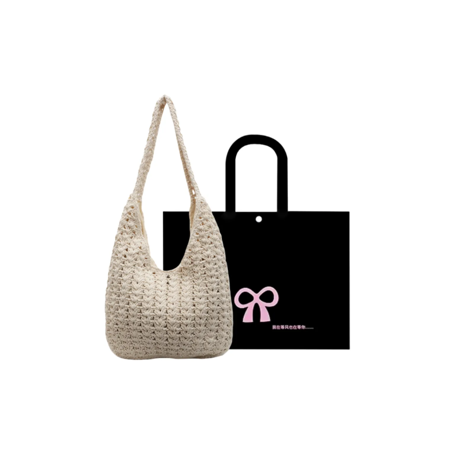 HACIN Соломенная плетеная сумка сумка через плечо обычная женская экрю хаки