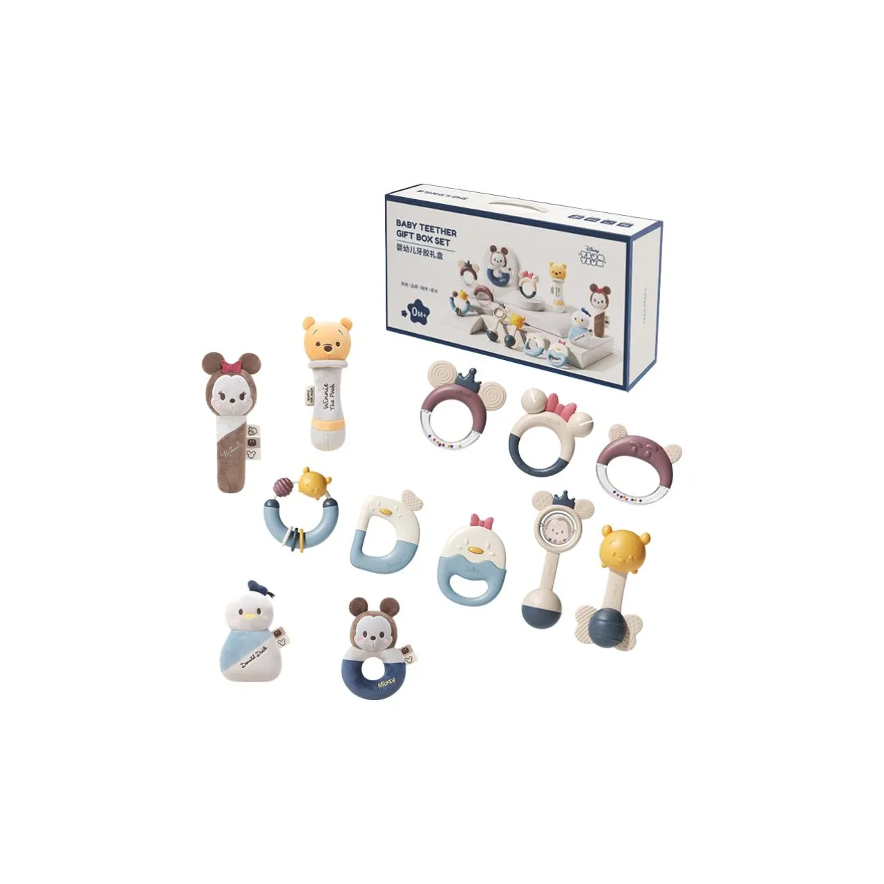 Disney Малыш Мягкая игрушка Малыш Сцепление Тренировки 0-12 месяцев Игрушка для прорезывания зубов Подарочная коробка Развивающие игрушки