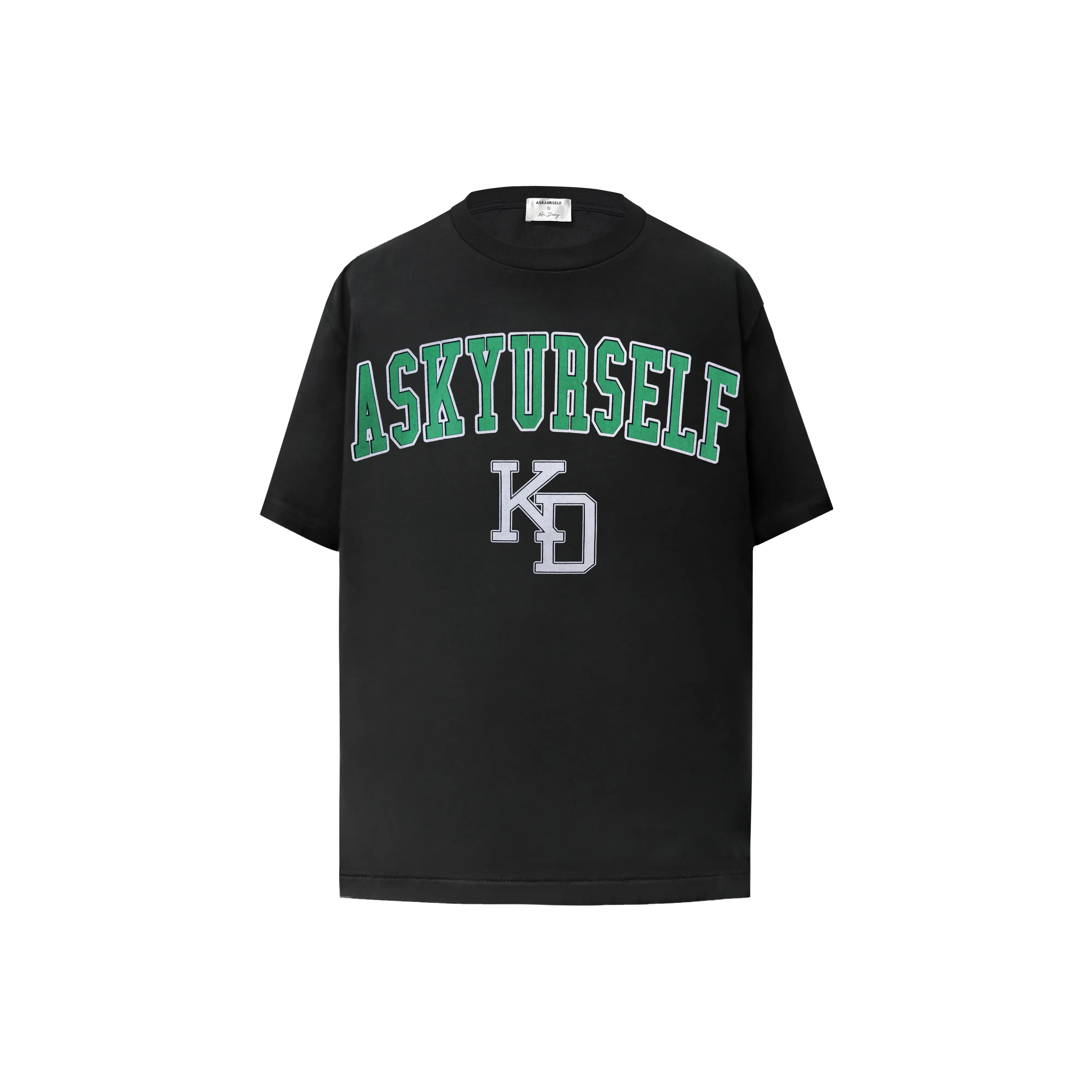 Askyurself x Kd Short Sleeved T Shirts Unisex Black