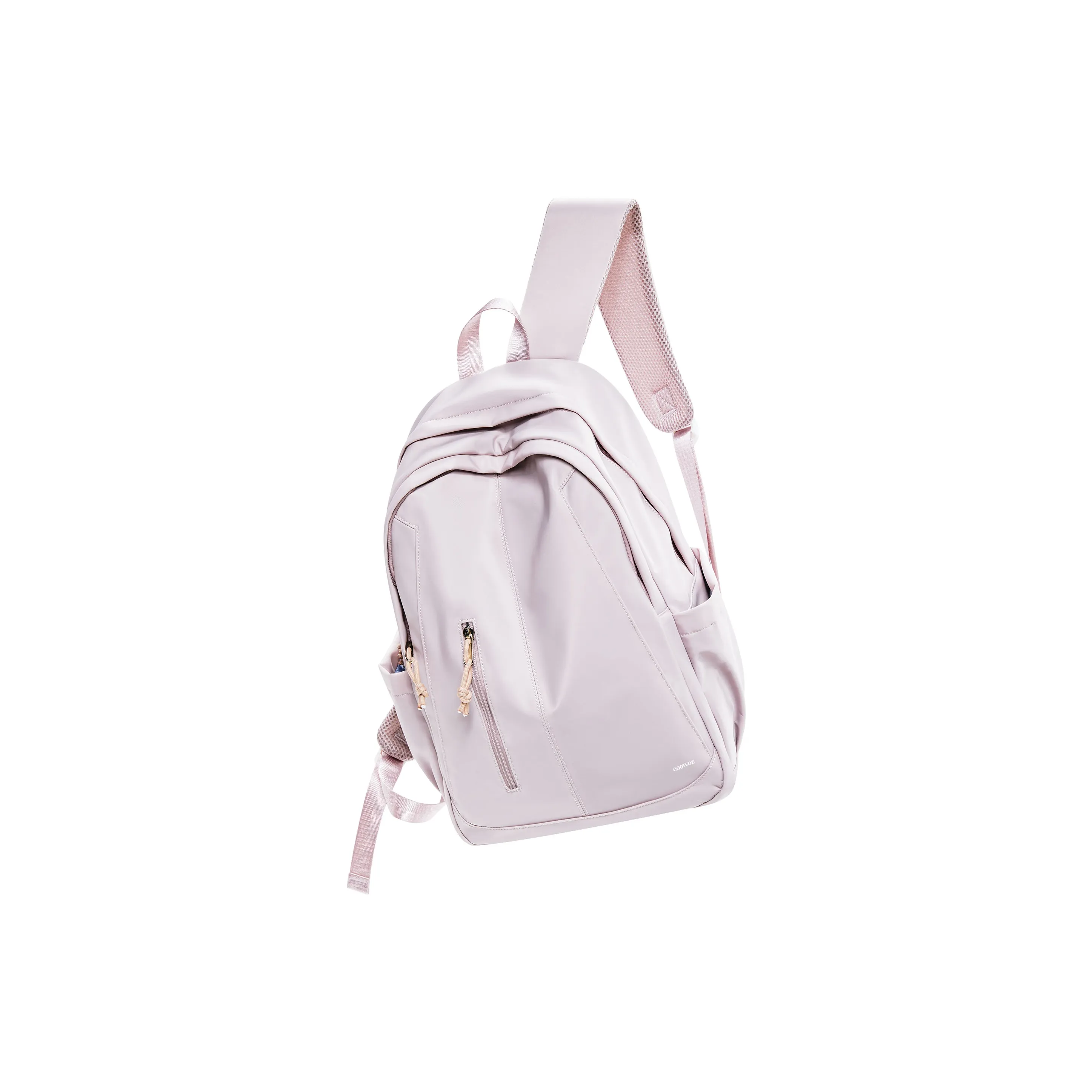 COOWOZ Nylon Backpack Regular Unisex Ecru/Red/Pink Purple/Black/Peacock Blue