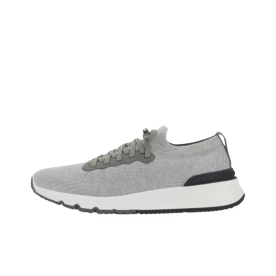 Brunello Cucinelli Knitted Lace Up Sneakers