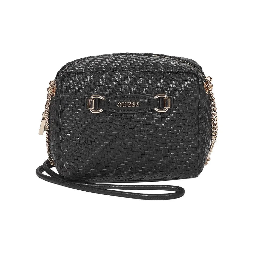 GUESS Synthetic Leather Crossbody Bag Medium Size Women's Black