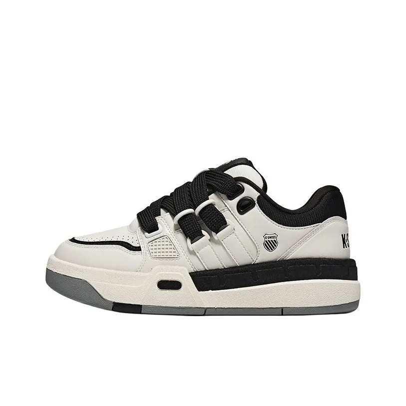 KSWISS Устойчивые к истиранию низкие кроссовки для скейтбординга женские серо-белые