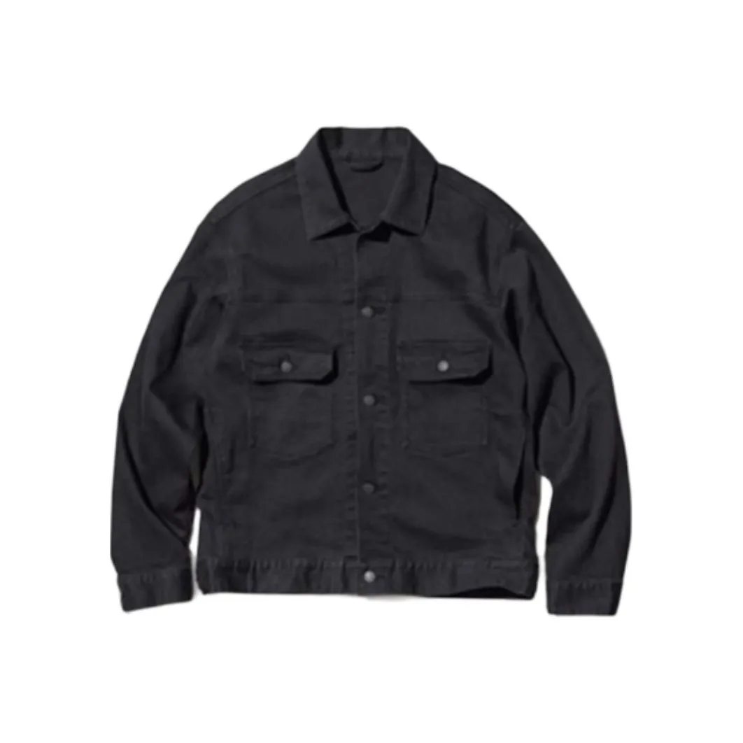 UNIQLO Denim Jacket Unisex Dark Gray