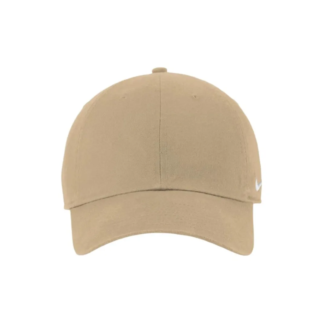 Nike Cotton Twill Metal Organic Cotton Baseball Caps Unisex Khaki
