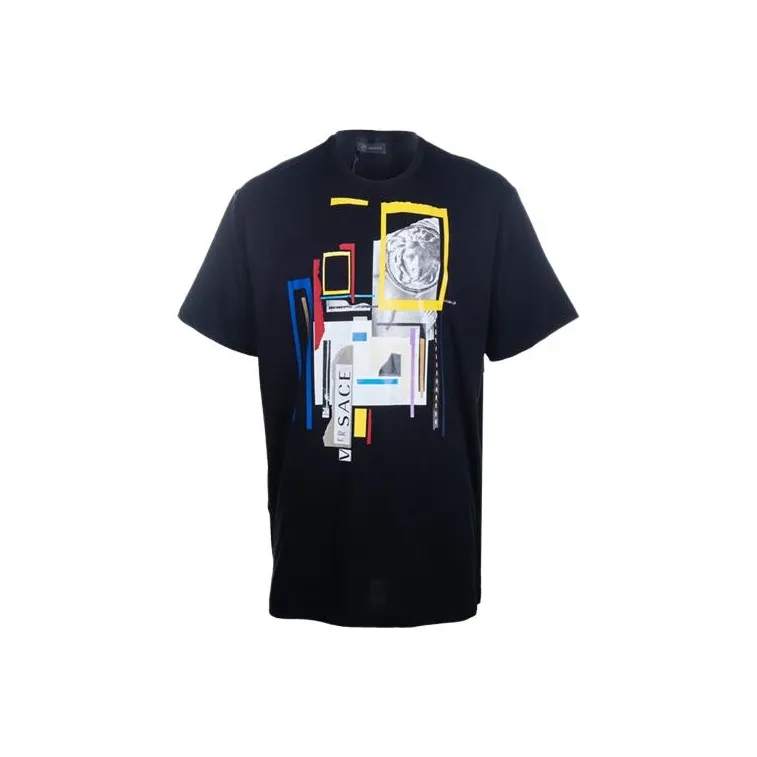 VERSACE Мужские черные T-рубашки