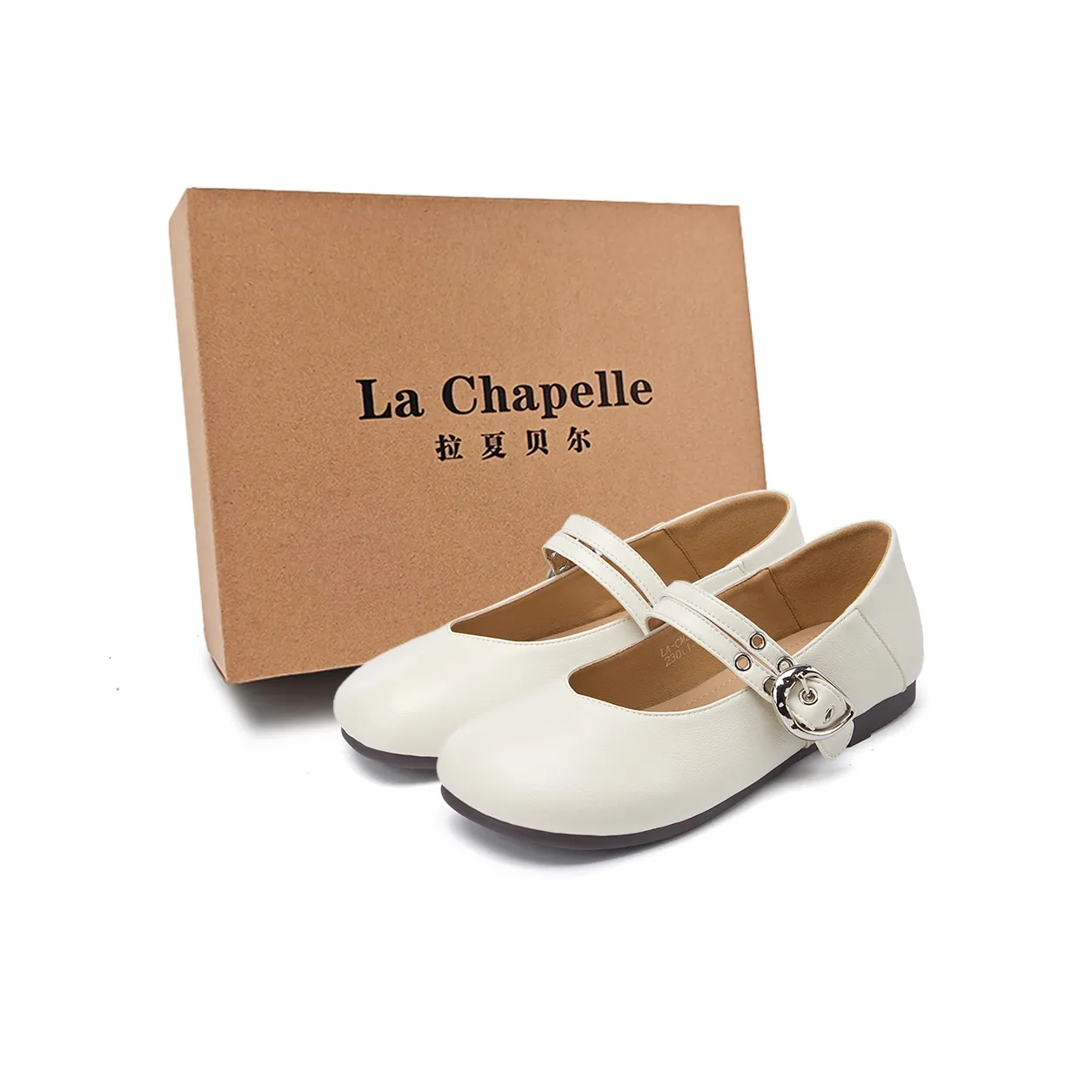 La Chapelle Сладкий стиль Нишевый Французский Мода Маленькие Кожаные Туфли с Грубым Каблуком Туфли Мэри Джейн 1,5 см Женские Бежевые