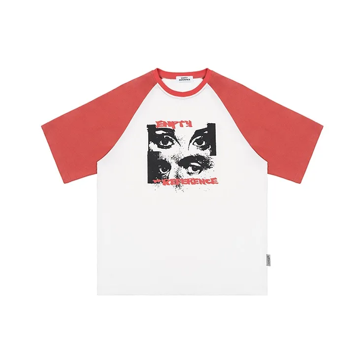 EMPTY REFERENCE Short Sleeved T Shirts Unisex Red White
