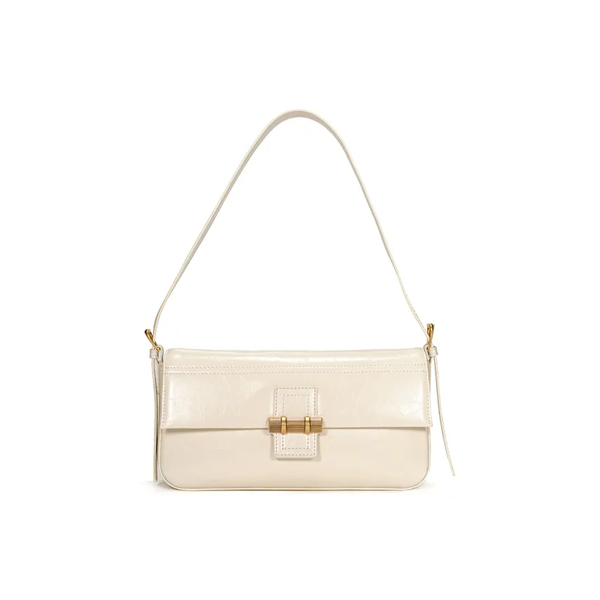 Simedin Коровья кожа Мода Универсальная Сумка-багет Сумка через плечо Стандартная Женская Экрю Джет Черный Бордовый Красный