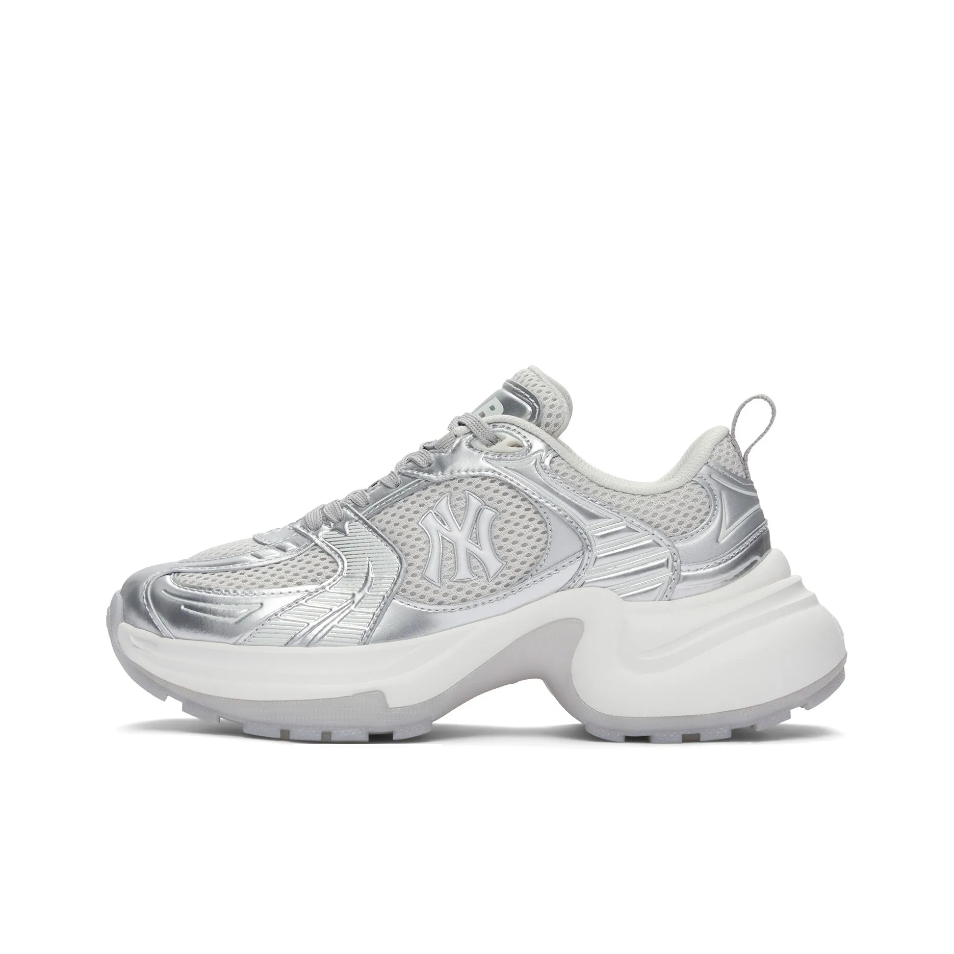 MLB New York Yankees Slip Resistant And Breathable Low Top Casual Shoes Women's Silver