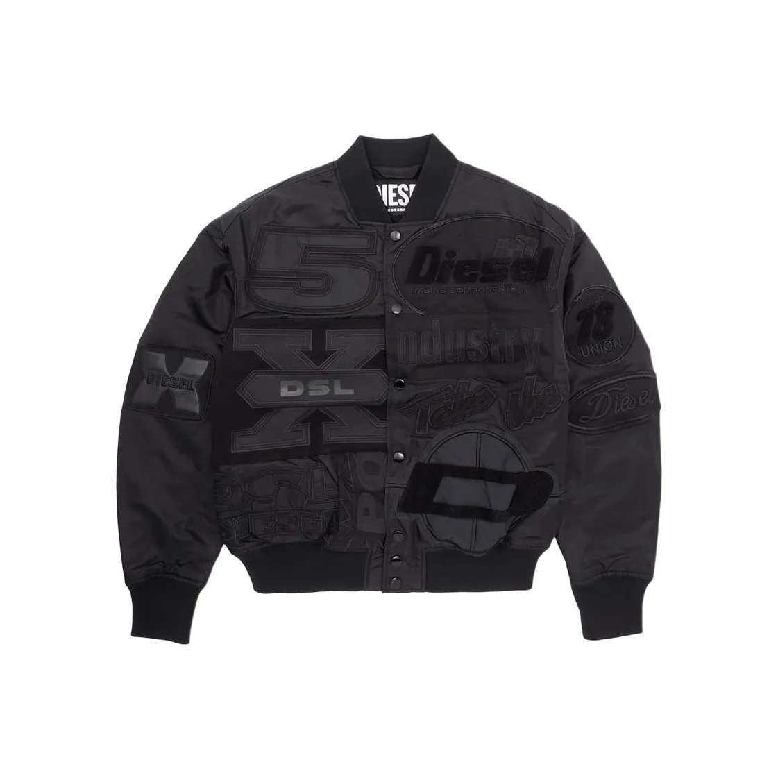 DIESEL Бейсбольная куртка Мужская Черная