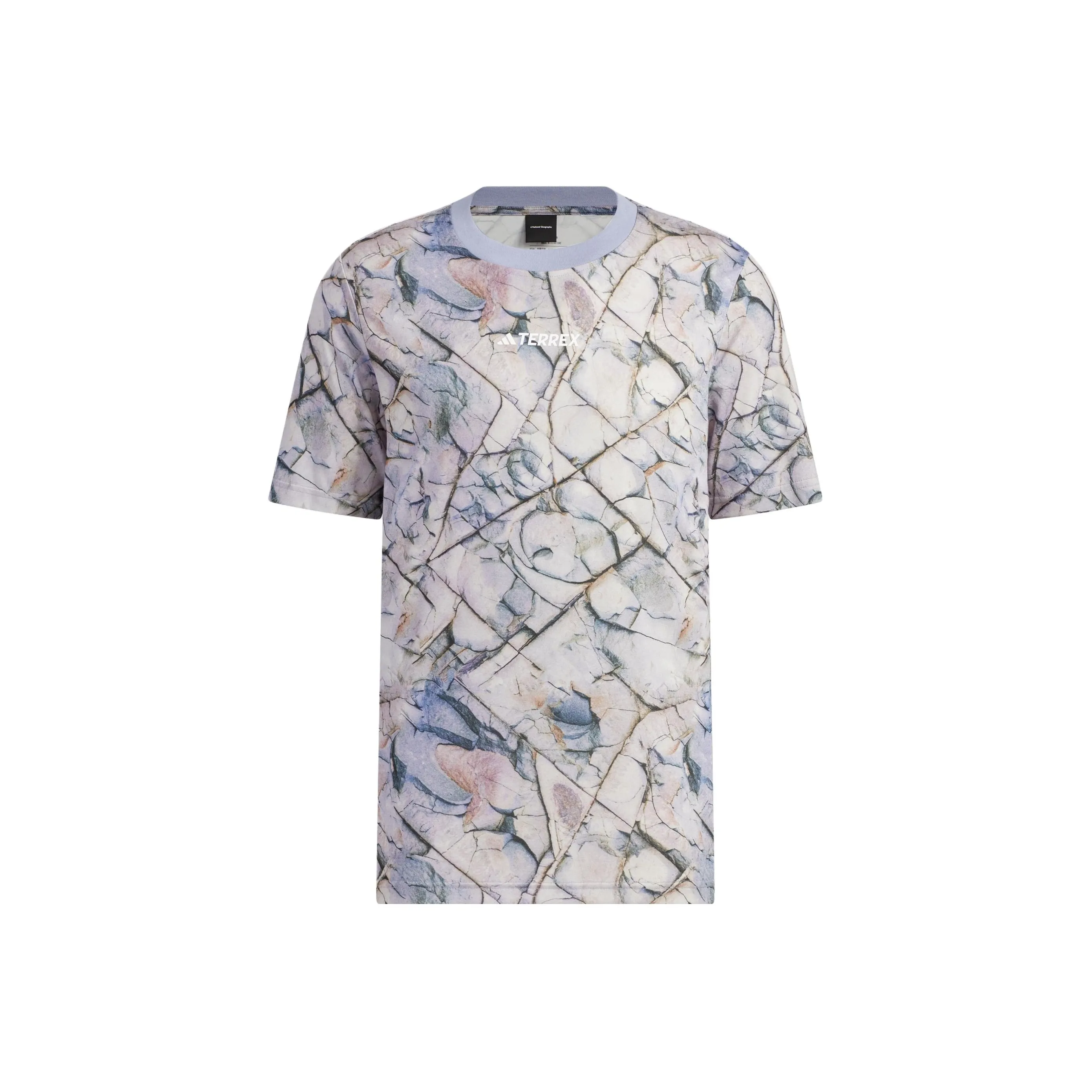 Adidas T Shirts Unisex Silver Gray Violet