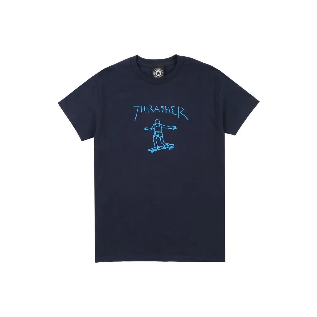 Thrasher T-Shirt US Version Unisex Dark Blue