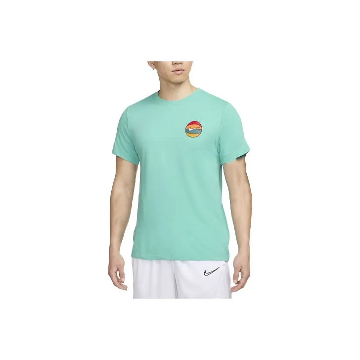 Nike Dri Fit Бирюзовый Мужской T-Рубашки