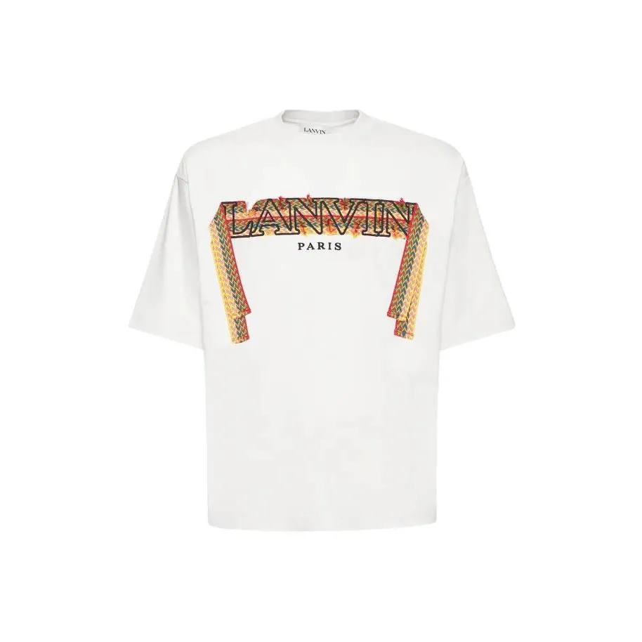 Lanvin Белая Мужская T-Рубашка