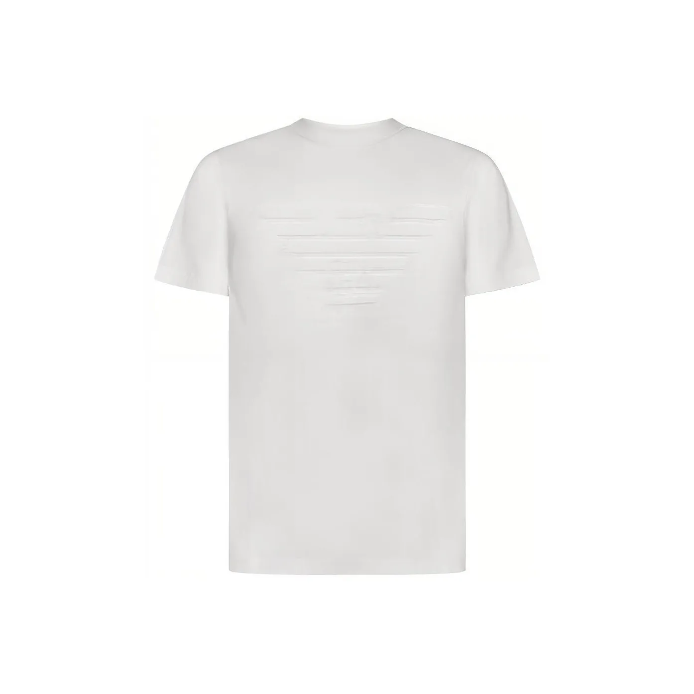 EMPORIO ARMANI Однотонный Пуловер Короткий Рукав Т-Рубашка Мужская Белая