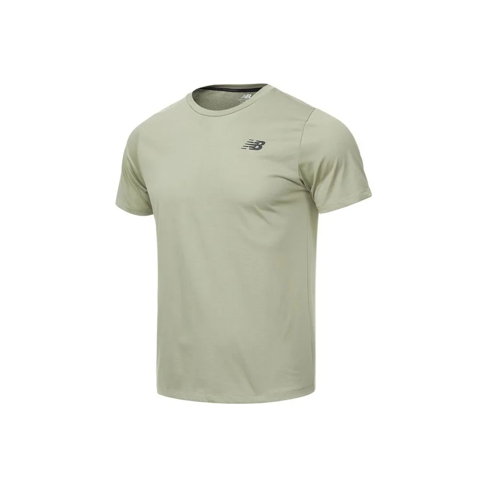 New Balance T-Shirt Мужской Оливково-зеленый