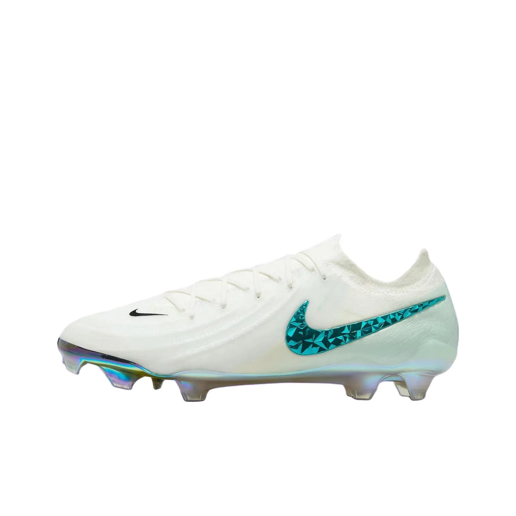 Nike Phantom GX 2 Elite FG Rubber Long Studs Anti Slip Wear Resistant Soccer Shoes Men's White