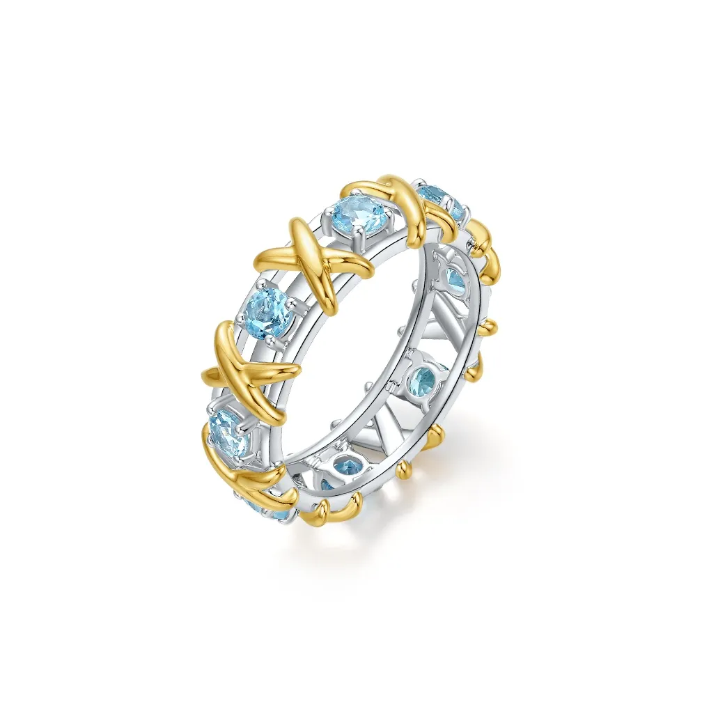 Diamond International Aquamarine Rings Women's