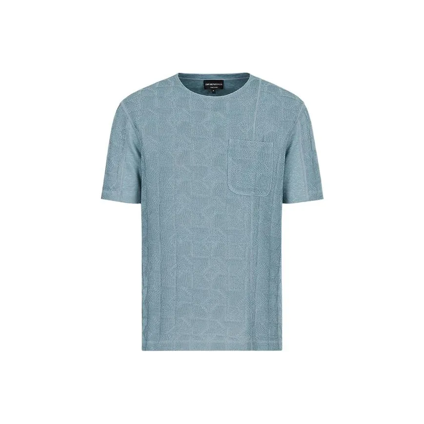 EMPORIO ARMANI T Shirts Men's Light Blue