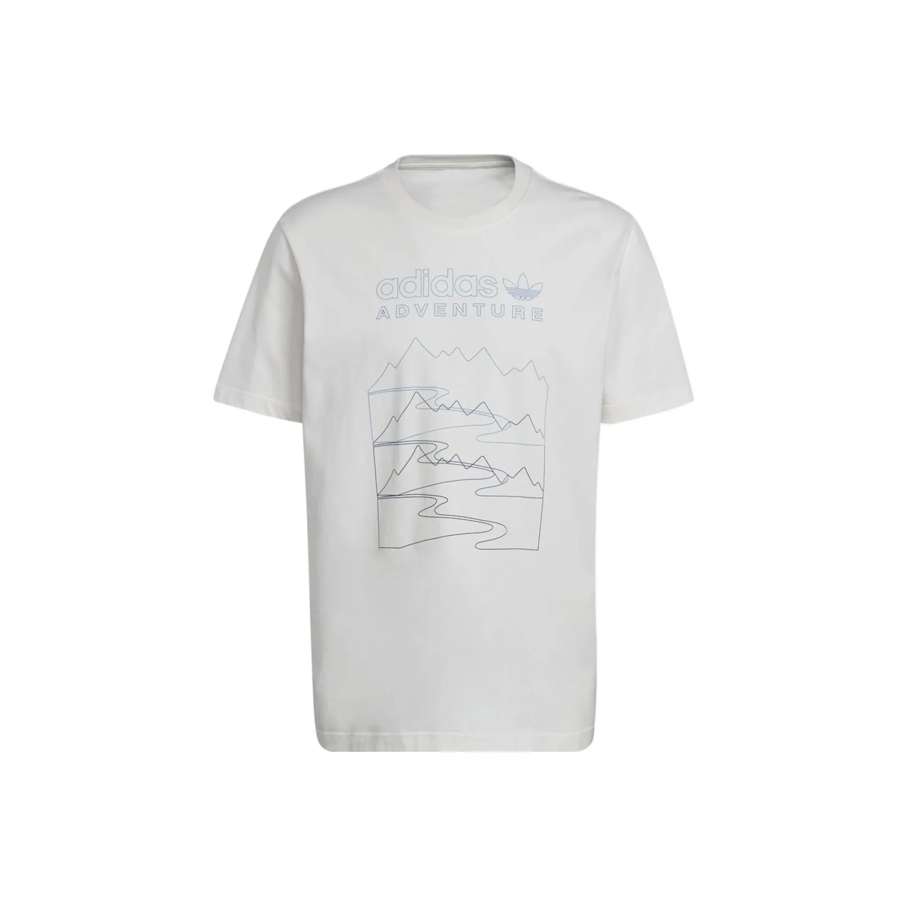 Adidas Originals ADVENTURE MOUNTAIN FRONT Белый Мужской T-Рубашка