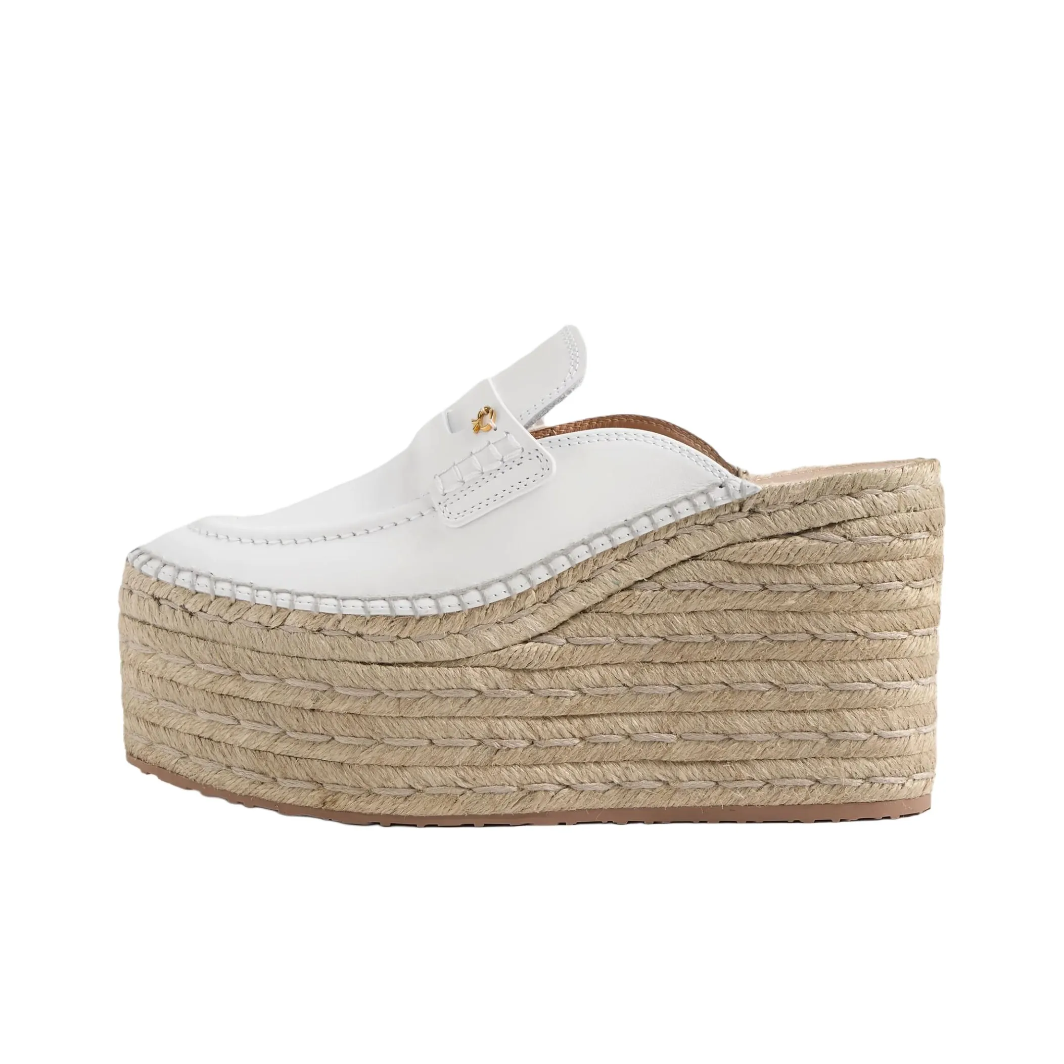 GIANVITO ROSSI Slip Resistant Closed Toe Slippers 9.5cm Women's White