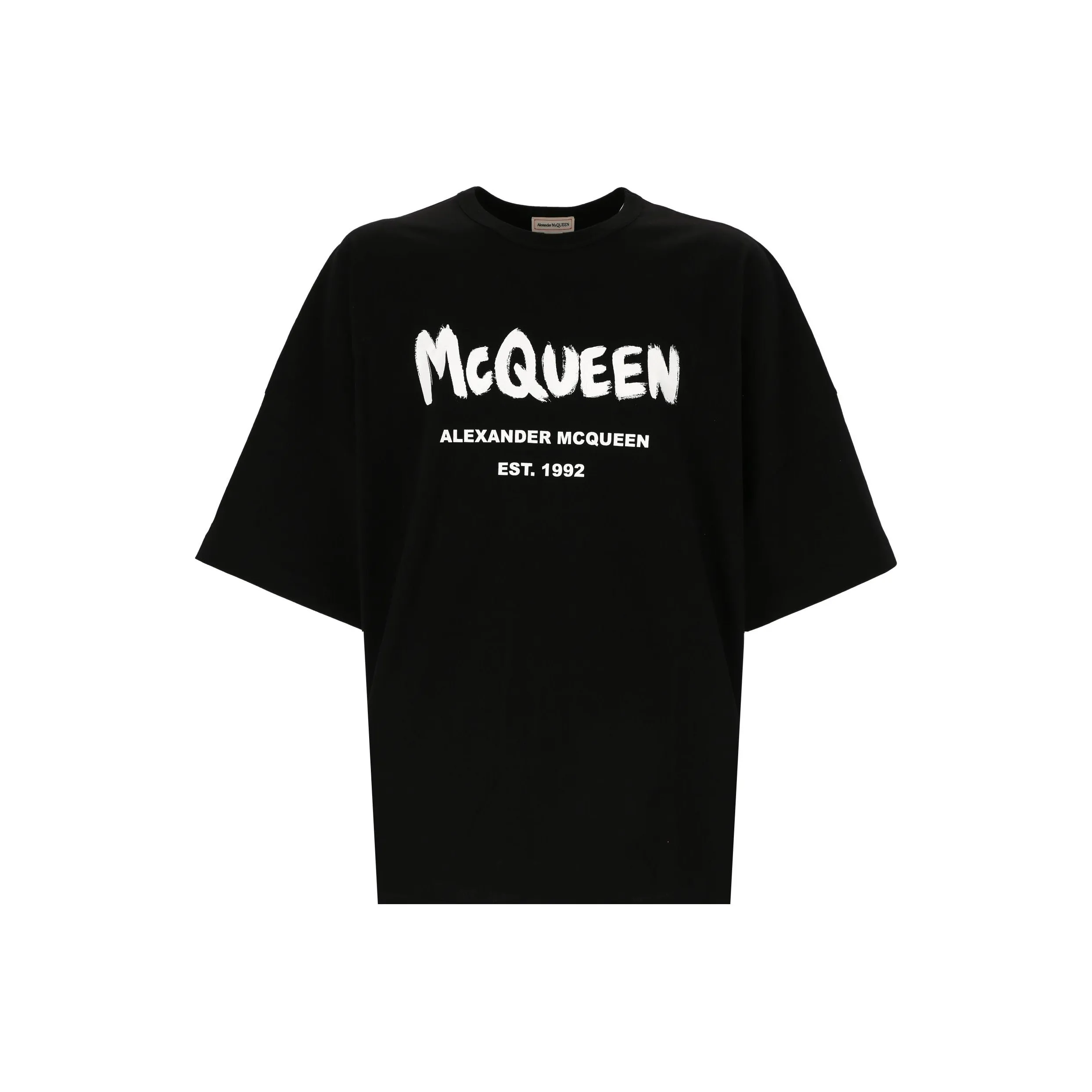 Alexander McQueen Graffiti T-Shirt Мужская Черная