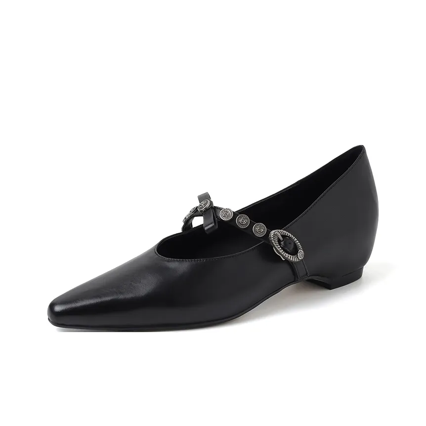 Hongyanglin Грубый каблук Туфли Мэри Джейн Женские