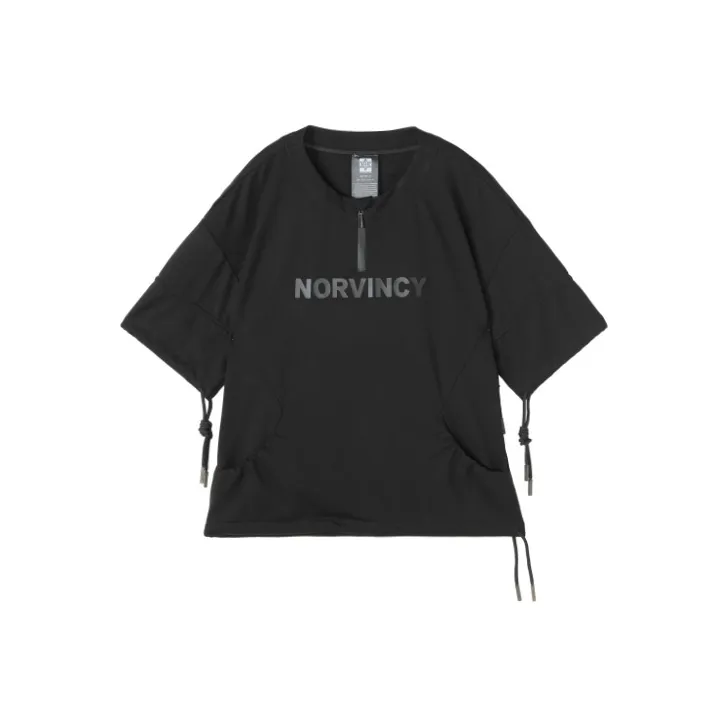 NORVINCY Summer Loose Fit Top Drop Shoulder Sleeve Solid Color Crew Neck Short Sleeved T Shirts Unisex