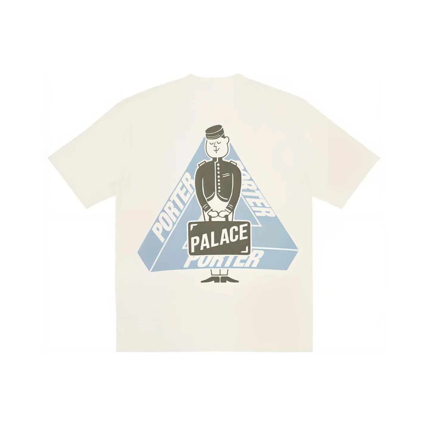 PALACE x PORTER Экрю Унисекс Т-рубашки