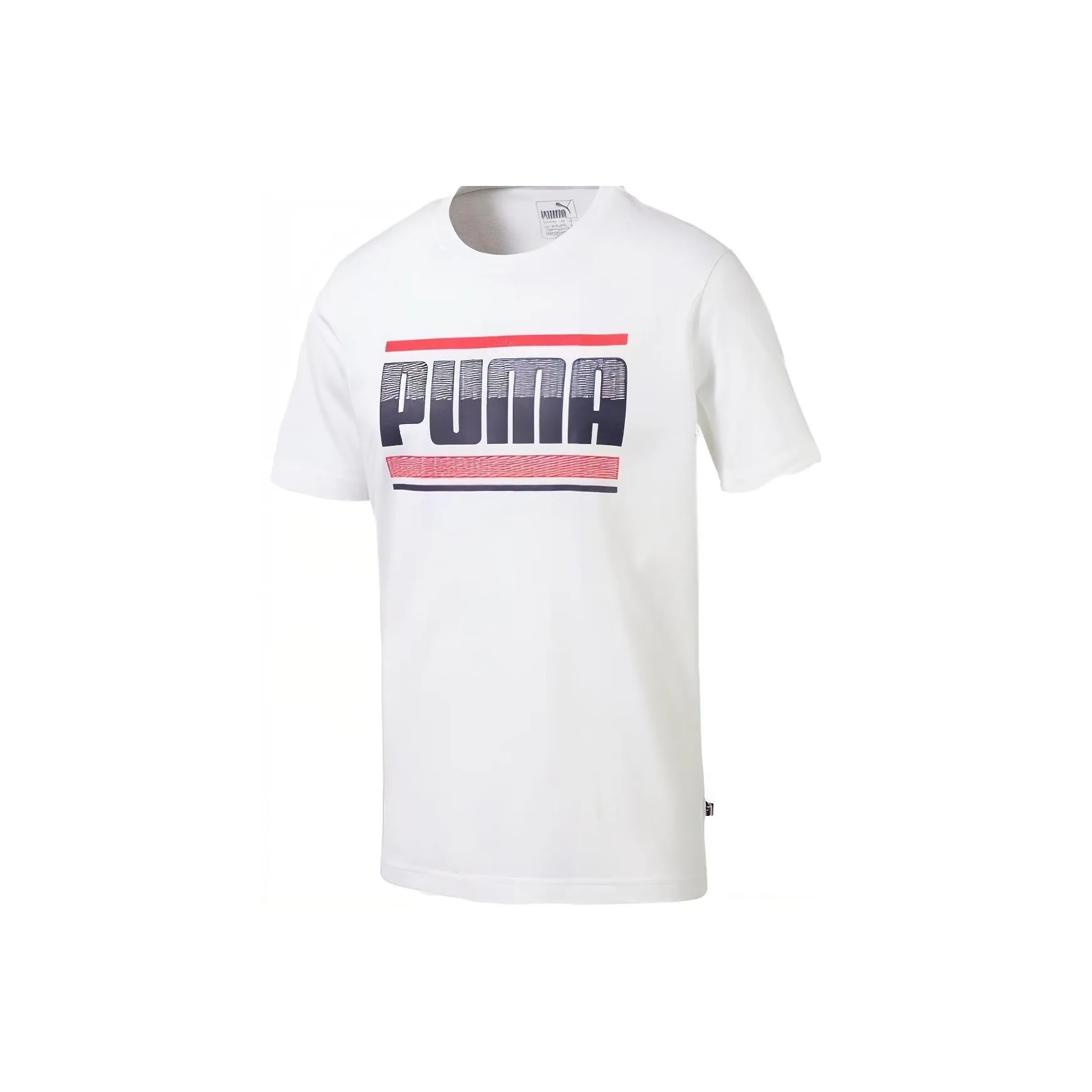 PUMA Graphic Short Sleeve T-Shirt Мужская Белая