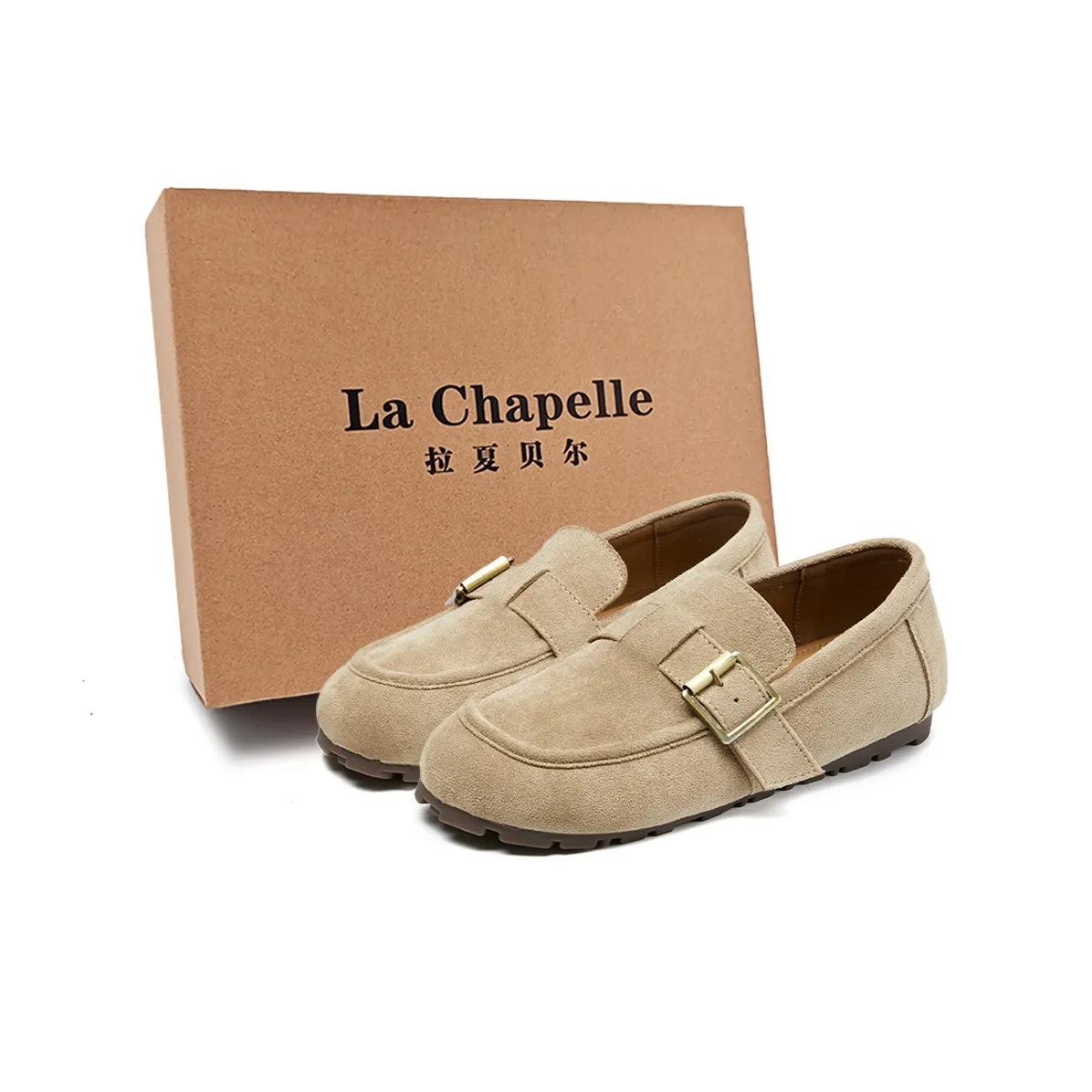 La Chapelle Элегантность Корейский стиль Домашний Birkenstock Стиль Обувь Кэжуал 1,5 см Женские Абрикос